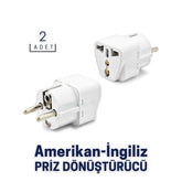 Takaz Global İngiliz ve Amerikan Fişi Dönüştürücü 2 ADET